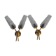 Pair of 1960 wall lamps in gilded brass and cut glass