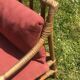Rattan living room with 2 armchairs, coffee table cushions