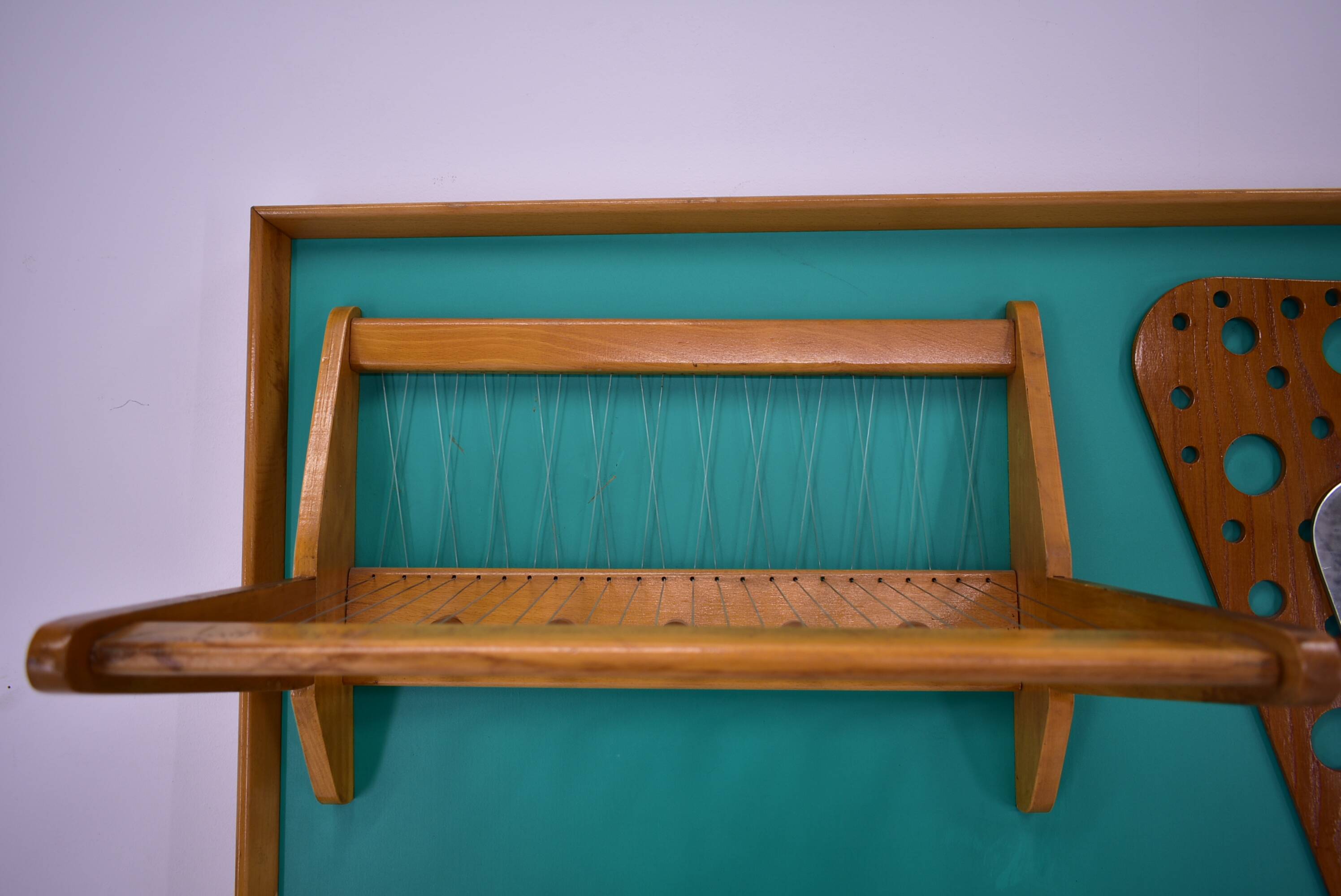 Mid-century wall mounted coat rack Czechoslovakia, 1970s