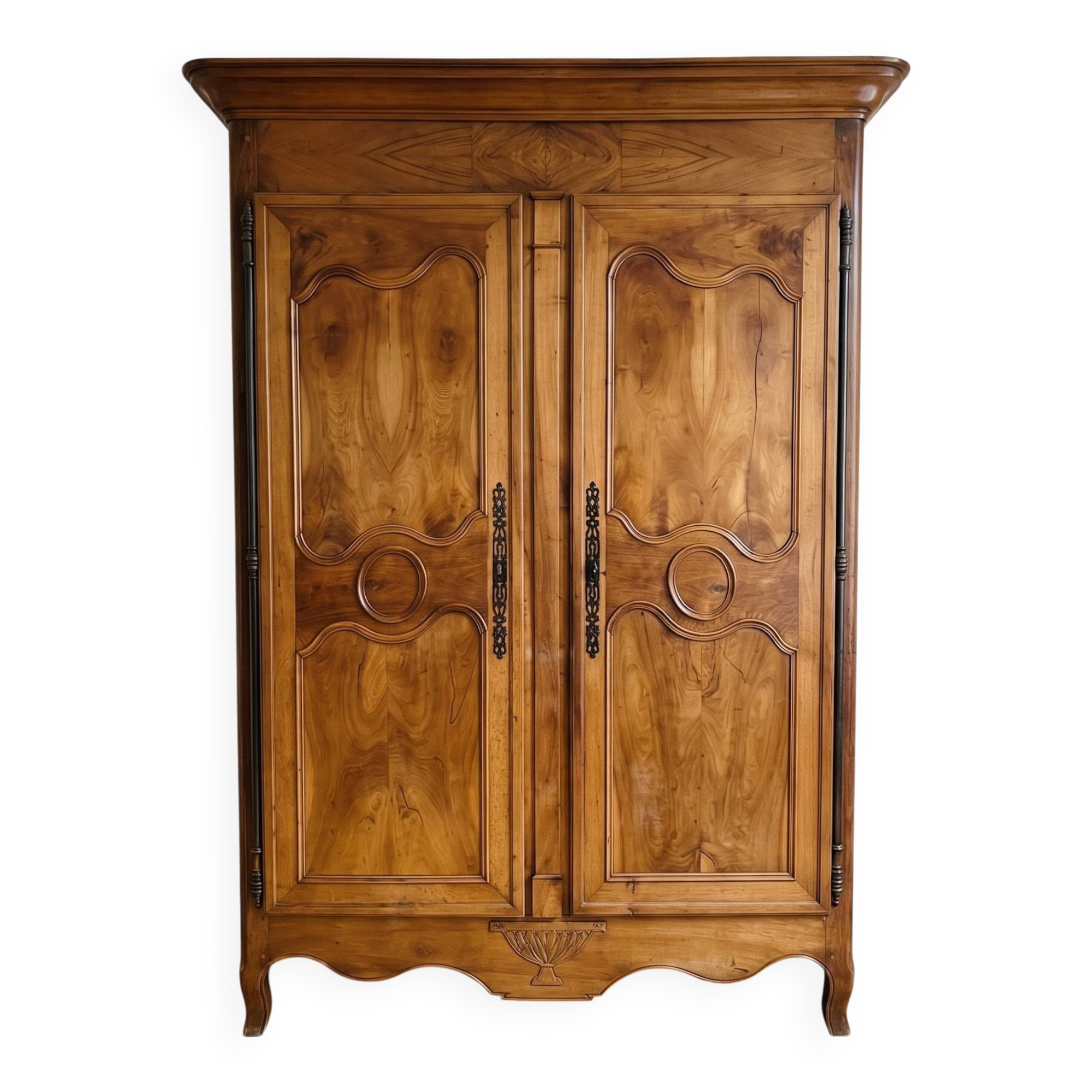 Antique Louis XV wardrobe in solid wood