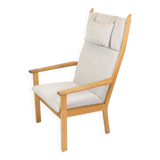 Armchair With High Back Model GE284 Made In Oak By Hans J. Wegner For Getama
