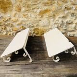 Pair of vintage garden wall shelves, circa 40's/50's