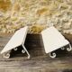 Pair of vintage garden wall shelves, circa 40's/50's