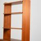 Scandinavian teak shelving unit with sliding doors, 1950s/60s