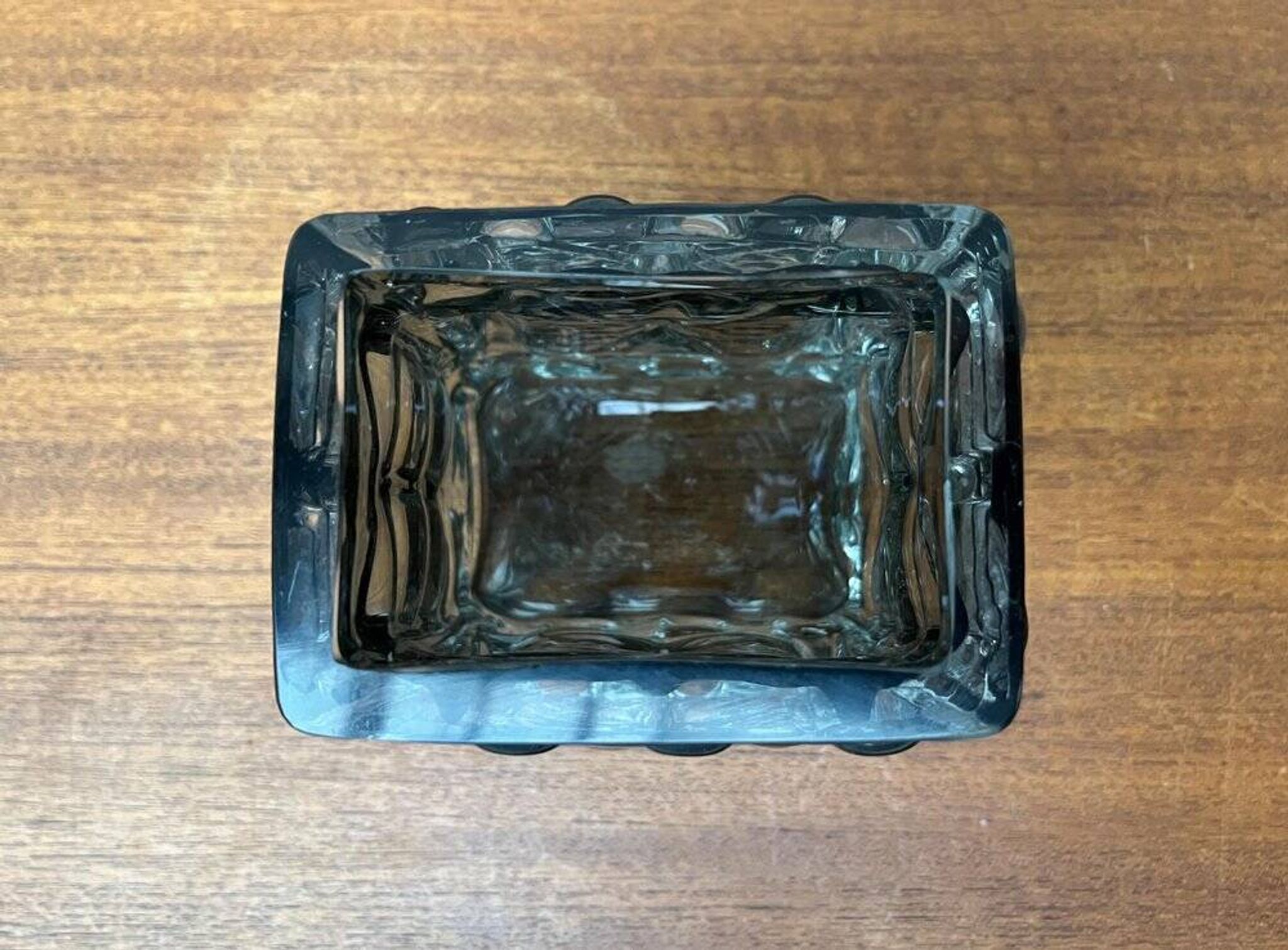 Brutalist bubble glass block vase by Josef Schott for Smålandshyttan, mid-century, 1960s.