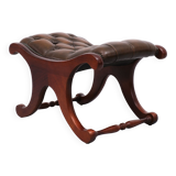 Chesterfield Mahogany Ottoman, England
