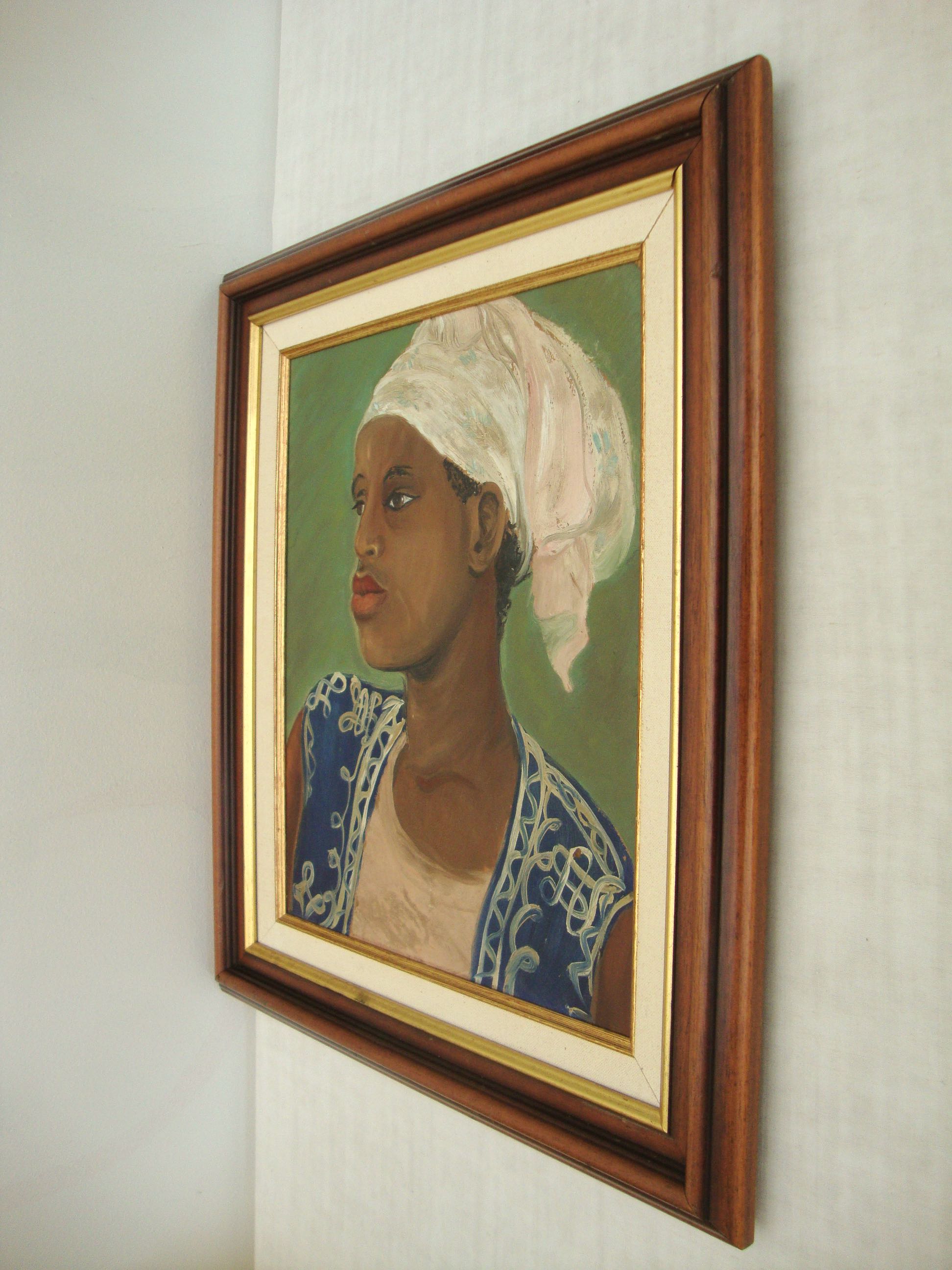 Tableau ancien portrait à l’huile