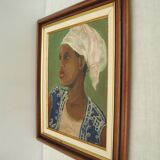 Old painting portrait in oil