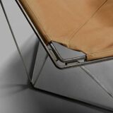 Early ocher canvas Penta chairs by Jean-Paul Barray & Kim Moltzer for Bofinger