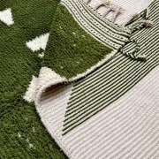 Thick wool Berber rug – abstract olive
