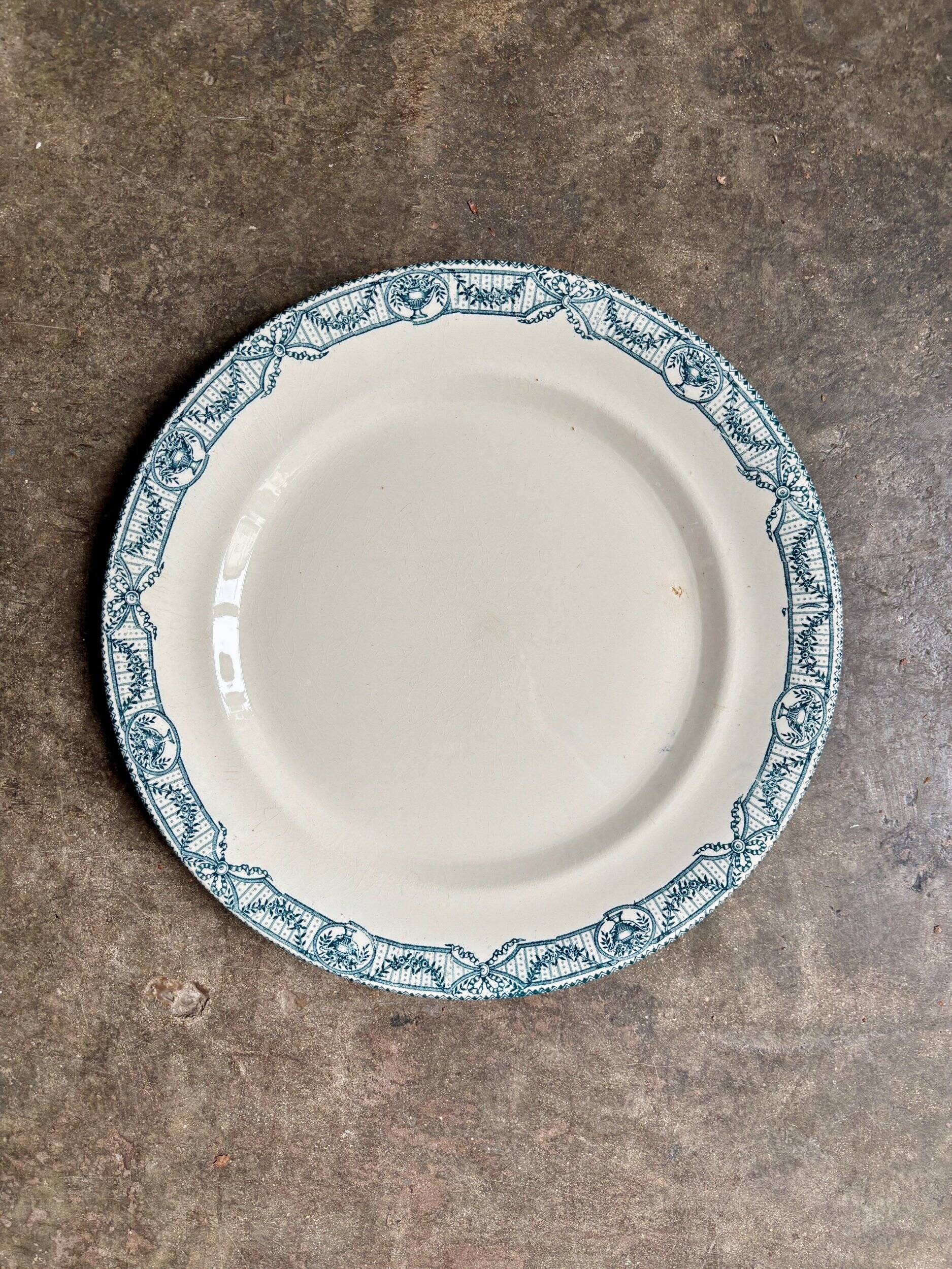 Round Salins ironstone dish, "Directoire" service