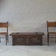 Artes de México Spanish colonial wood and iron carved painted coffer, 1940s