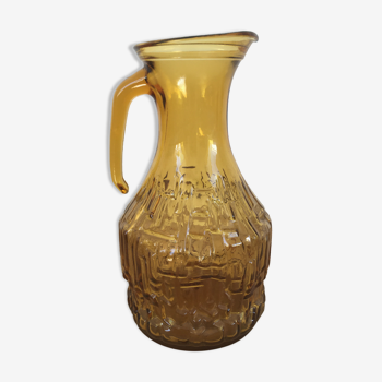 Amber glass decanter