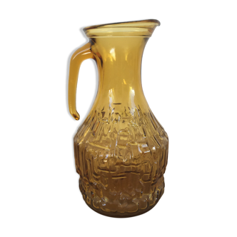 Amber glass decanter