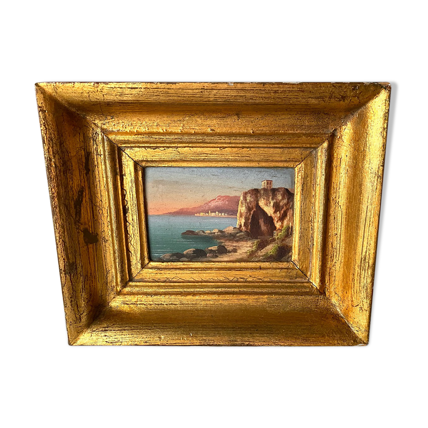 Italian oil on panel 19th