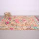 Tapis marocain vintage en laine colorée