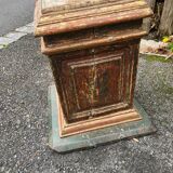 Large polychrome wooden column