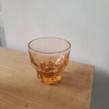 Set of 6 vintage 50s rosaline glasses