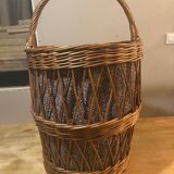 Grand panier linge jouet rotin osier