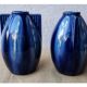 Art deco blue ceramic vases