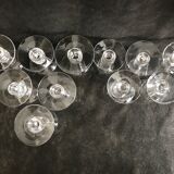 11 glasses and 1 wine carafe