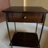 Pair of vintage mahogany bedside tables - bedside lamps