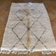 Beni Ouarain Moroccan Berber rug with black diamonds New 210 x 140 cm