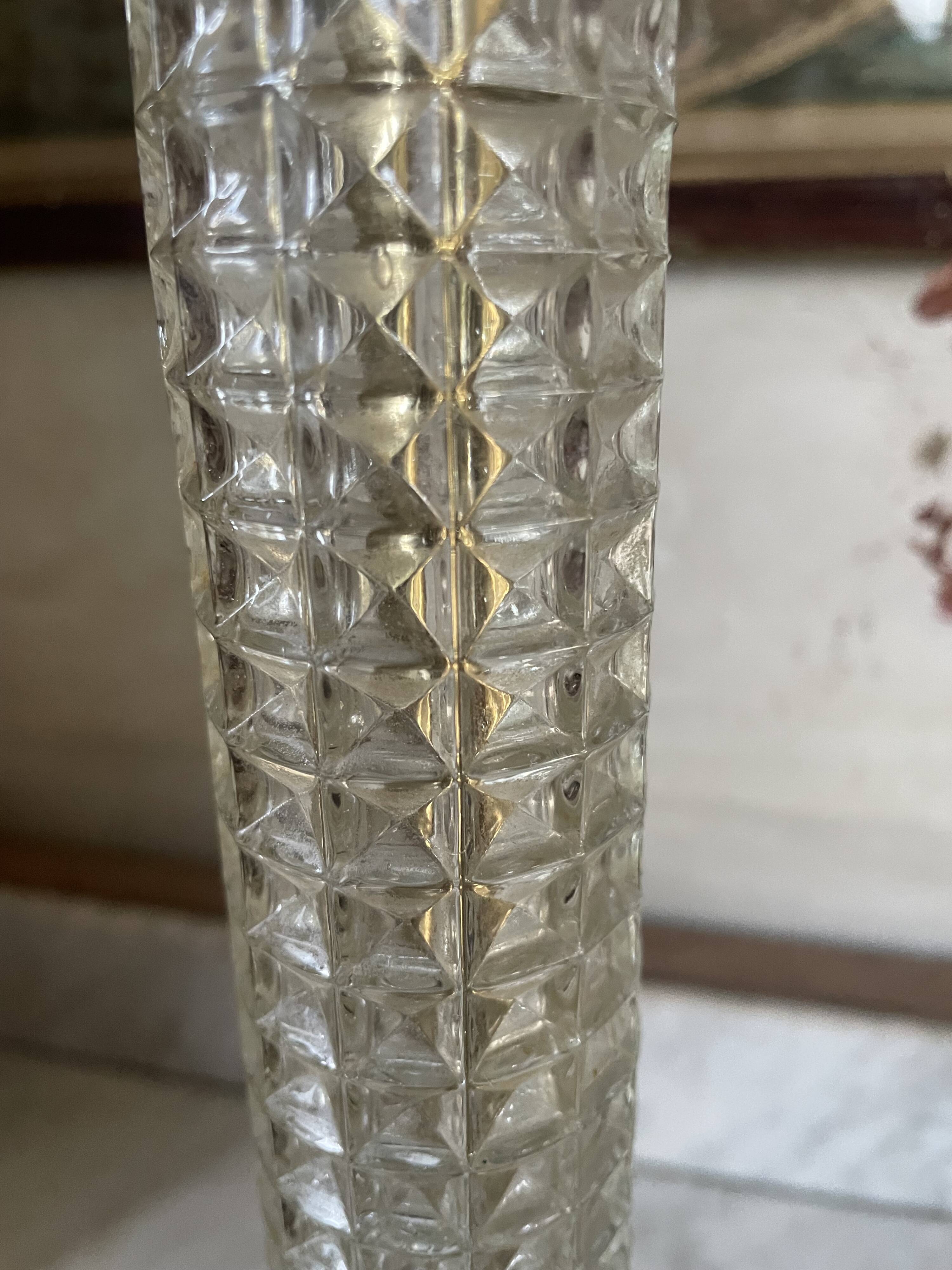 Brass, glass and crystal lamp v
