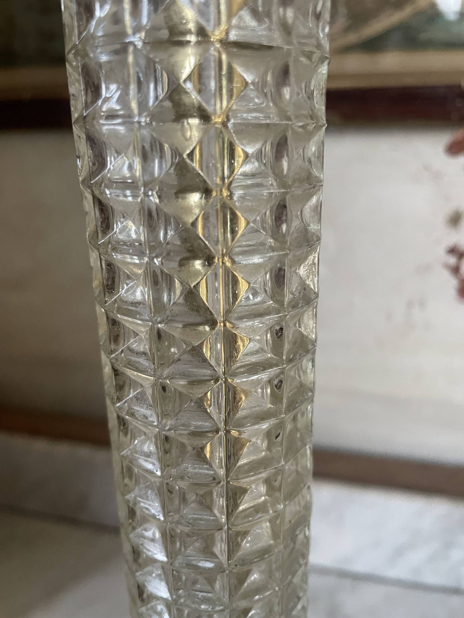 Brass, glass and crystal lamp v