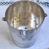 Ice bucket, ice cubes, cooler, silver-plated metal - goldsmith Saint Médard