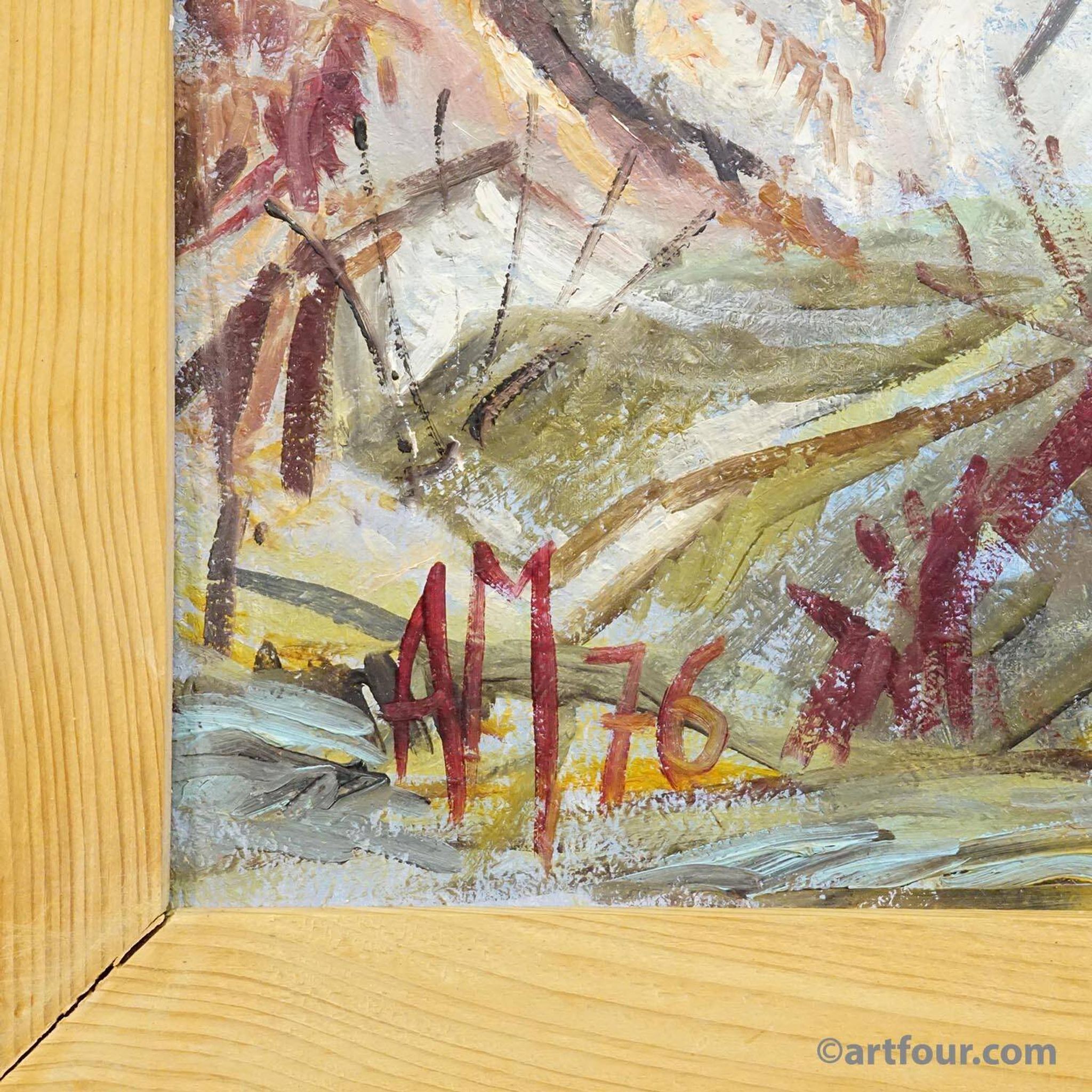 Oil painting by Alexander Michael – South Tyrol, 1976