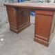 Bureau en chêne vintage ministre 2 caissons avec tiroirs années 40-50