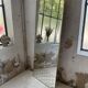 Italian engraved bistro mirror 60s XL