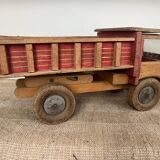Vintage toy: wooden dump truck Dejou