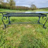 Italian glass and wrought iron coffee table