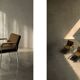 Chaise de conférence vintage mid-century moderne allemande marron de Drabert, 1970