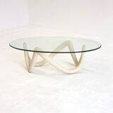 Oval coffee table with sculptural base by Armando Rosato