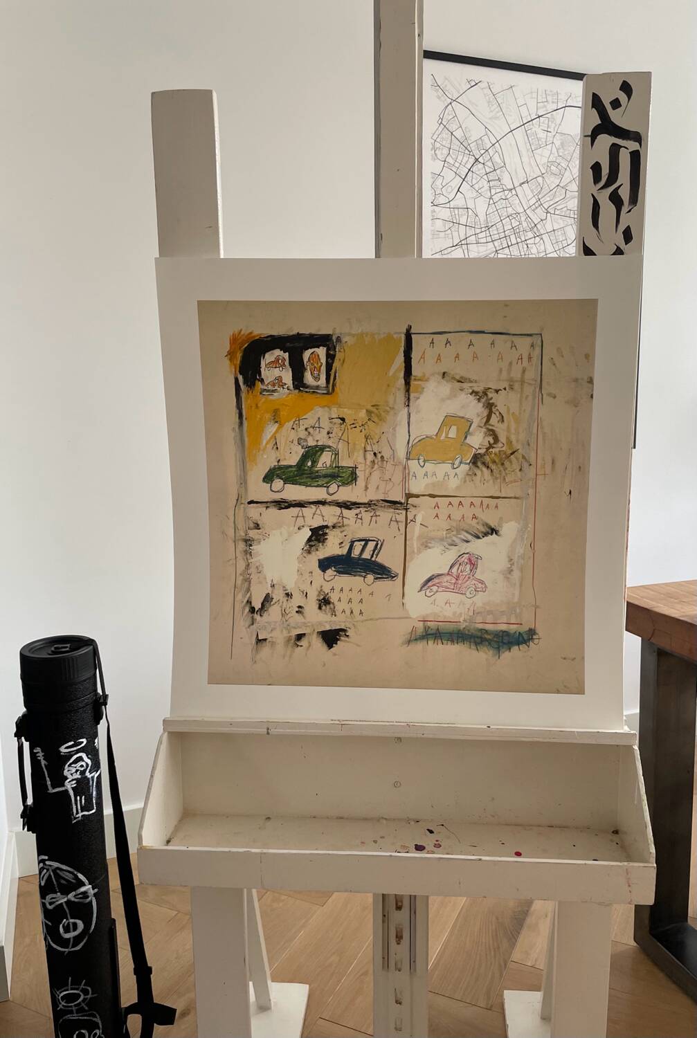 Jean michel basquiat, old cars 1981, sous licence artestar ny