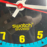 Clock watch maxi Swatch 'blue racer' 1987