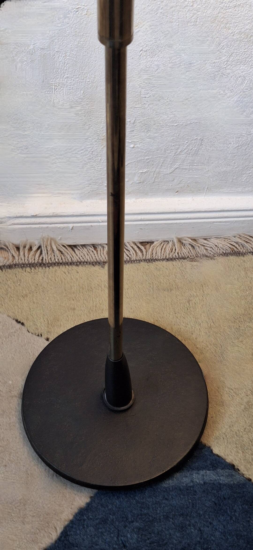 Mid century 360 deg. swing and height adjustable brass floor lamp, 1950s