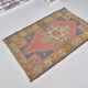 Tapis Oushak rouge et bleu sku 2451