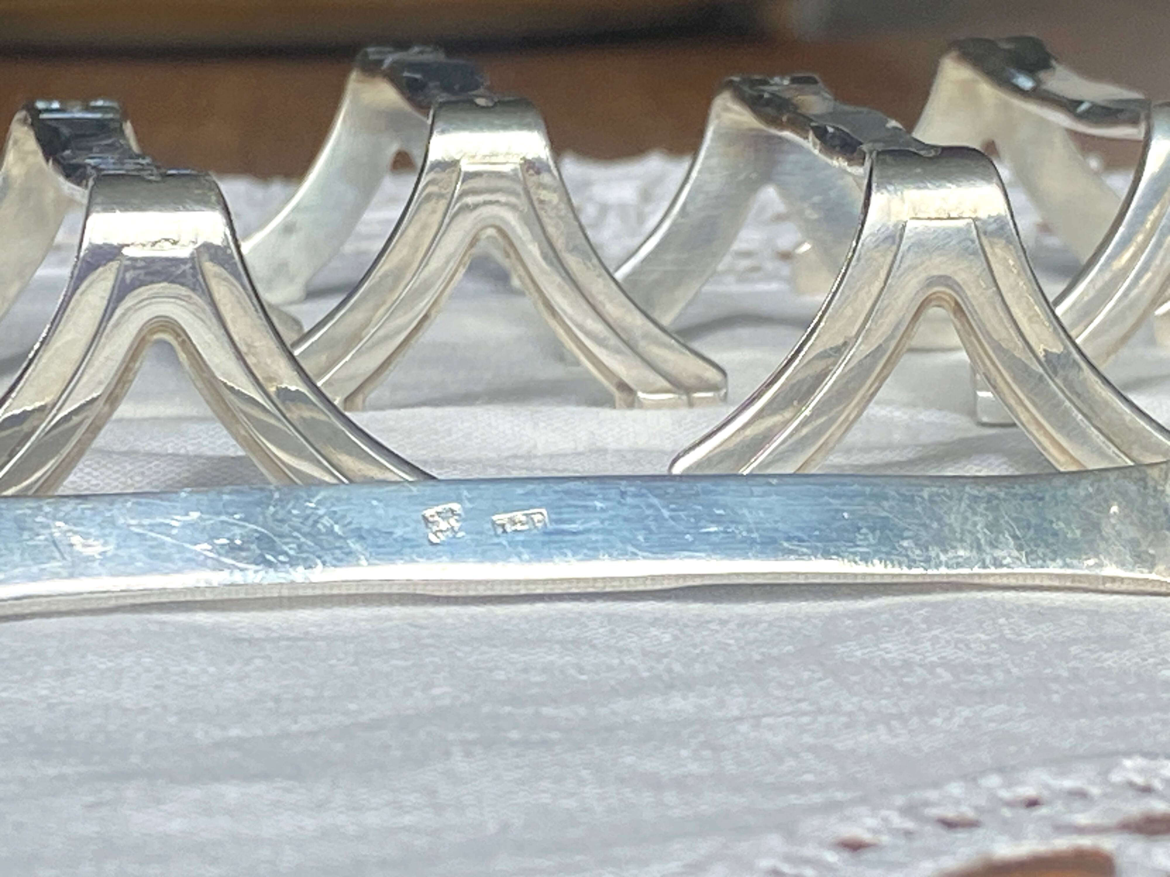 Ercuis - Set of 12 silver-plated knife rests in Art Deco style