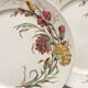 4 flat plates in polychrome iron earth model "Carnations" Gien gold medals