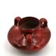 Vase à anses rouge sang de boeuf en céramique de Max Idlas, années 60