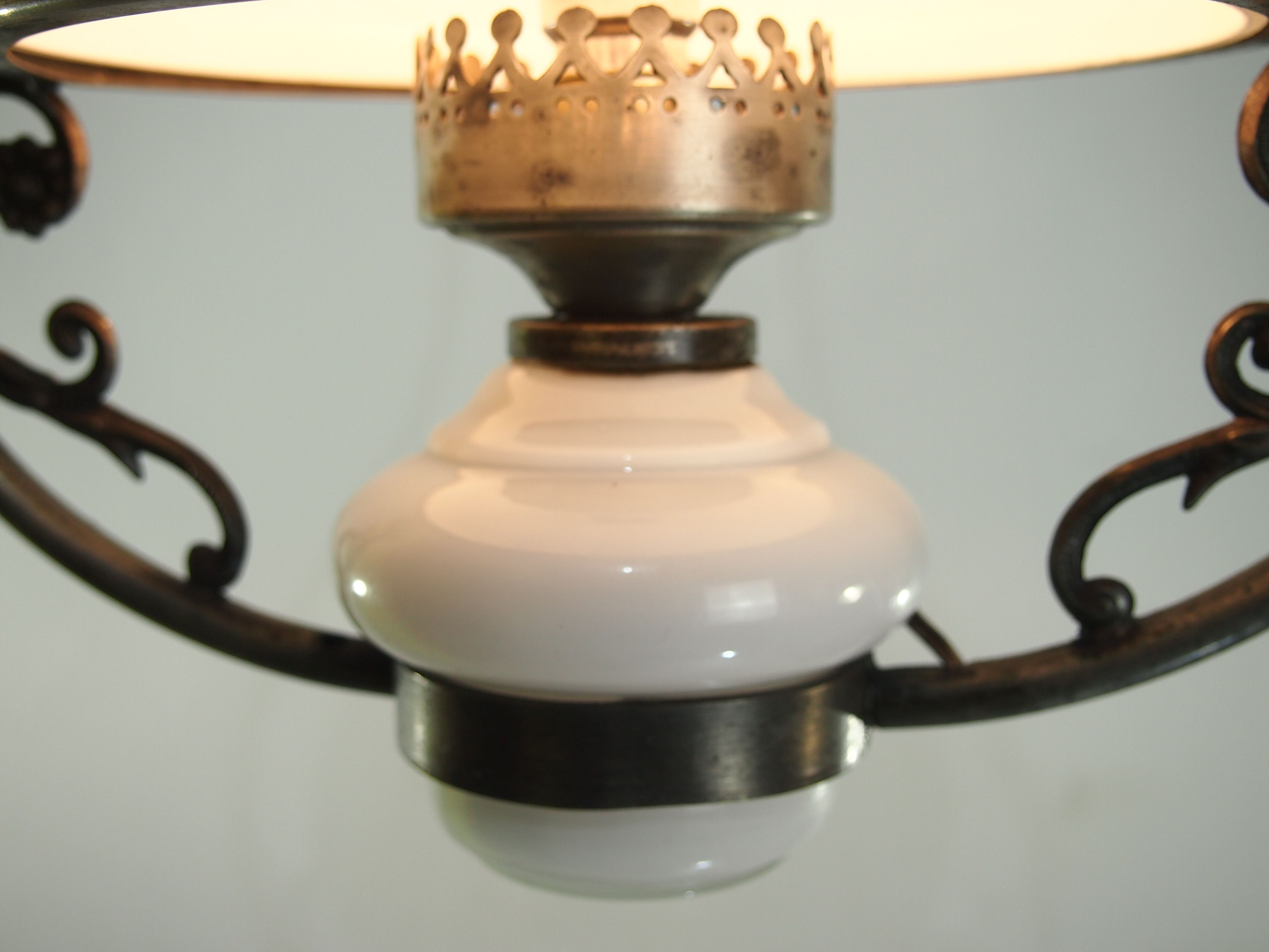 Suspension glass and ceramic /lampshade