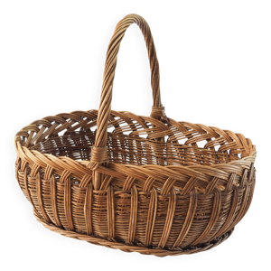 panier rotin tressage