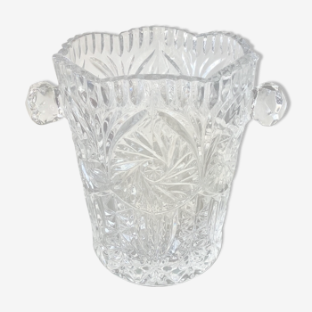 Cut crystal ice bucket