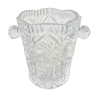 Cut crystal ice bucket