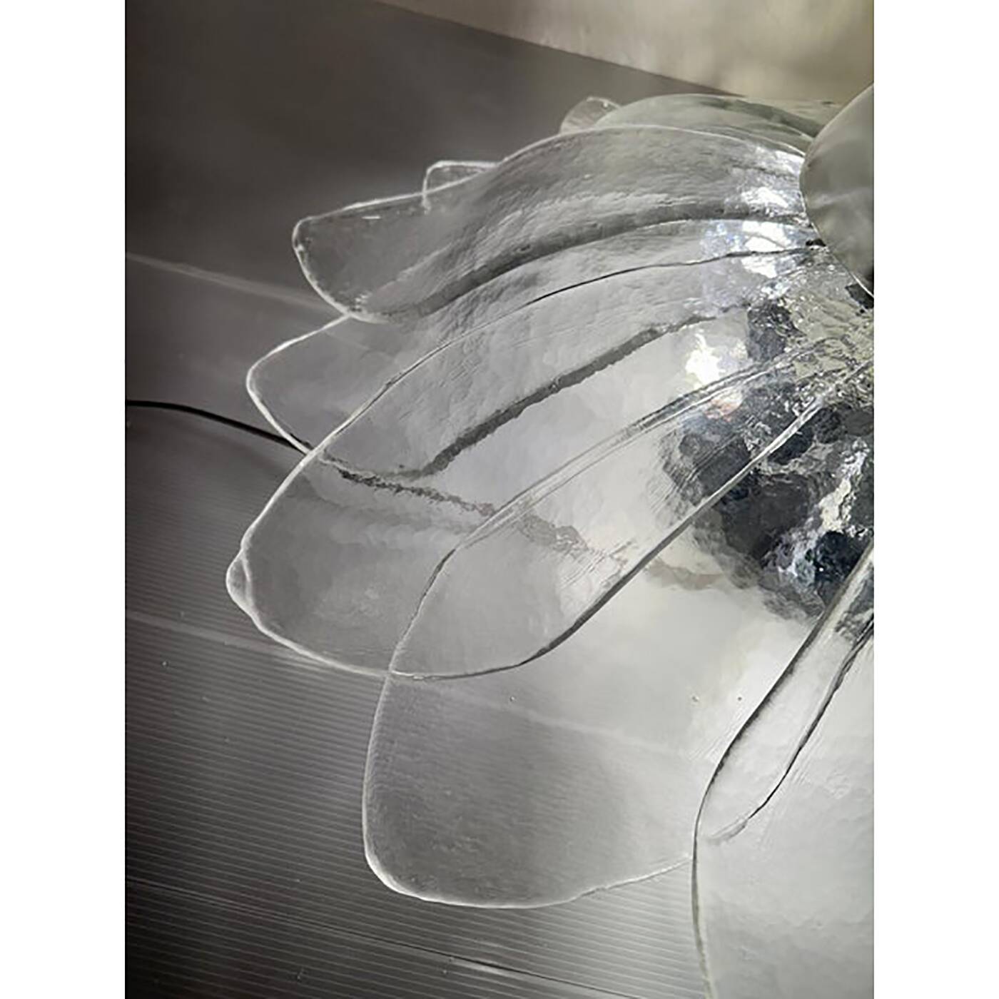 Lot of 2 Murano Style Glass Sputnik Chandelier Flush Mount, Mazzega Zuccher