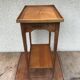 Old Table Appoint Wood Plateau Marqueté Star Feet Compass - Vintage Drawer
